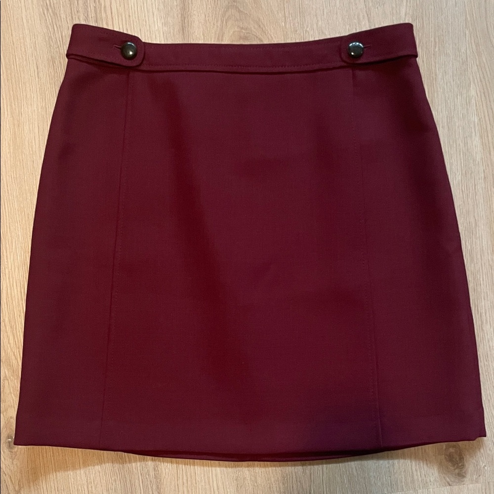 NWT Brooks Brothers Burgundy Skirt Size 12